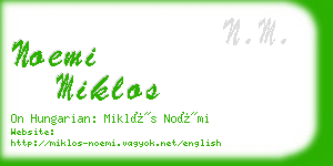 noemi miklos business card